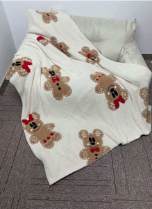 Mickey Minnie Gingerbread Inspired Blanket