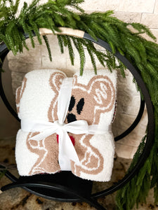 Mickey Minnie Gingerbread Inspired Blanket