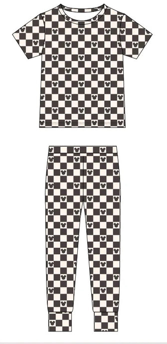 MICKEY CHECKER 2 PC PAJAMA