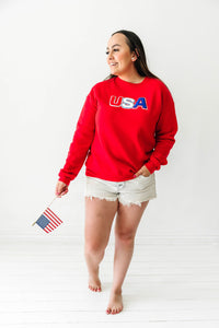 Adult USA patch Sweater