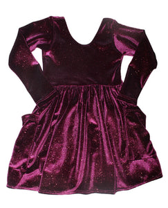 Glitter Velvet pocket DRESS (3 colors)