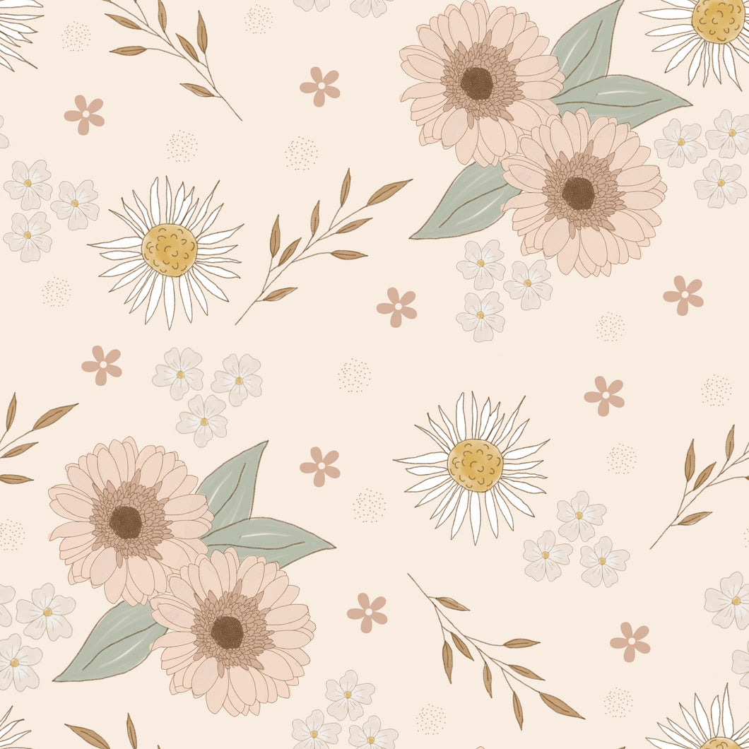 Tan Spring floral-CUSTOM ITEM