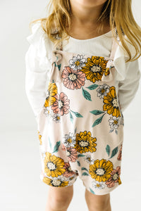 Big spring floral OVERALL SHORTS
