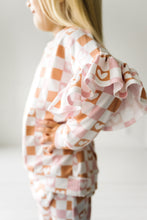 Load image into Gallery viewer, Checker Heart Ruffle Sweater