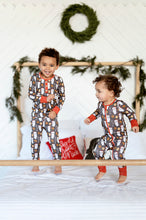 Load image into Gallery viewer, Santa cookies in Red 1PC PAJAMA