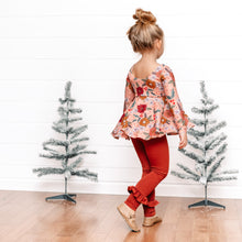 Load image into Gallery viewer, Blush Holiday Floral Peplum top