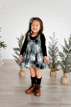 Load image into Gallery viewer, Green Plaid Pinafore DRESS