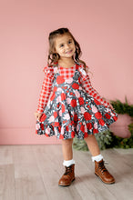 Load image into Gallery viewer, Holiday Floral Pinafore DRESS