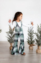 Load image into Gallery viewer, Green plaid crossback OVERALLS