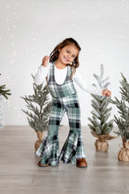 Load image into Gallery viewer, Green plaid crossback OVERALLS