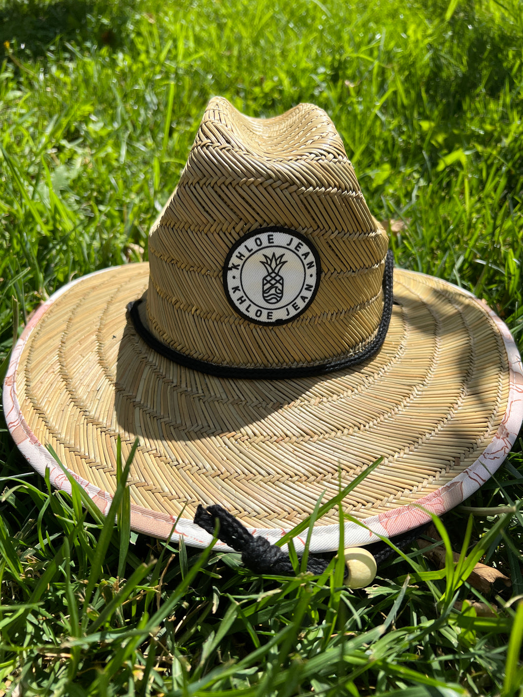 Tan Floral Sun Hat